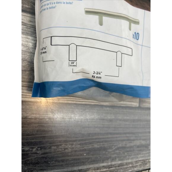 Brainerd 10 Multipack 96mm Stainless Steel Bar Pull P01012W-SS-SP Silver {80} - Picture 9 of 10